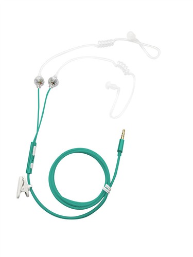 Air Tube Monaural In-Ear Earphone Anti-radiation Headset Mic Headphone 3.5mm - Zdjęcie 10 z 11