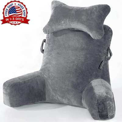 Reading Pillow Curling Up Bed Rest Pillow Back Arm Support Sit up Pillow NEW...