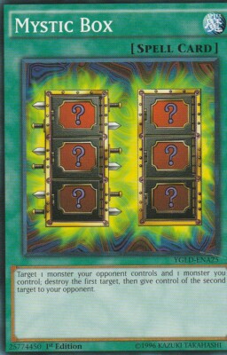 YUGIOH CARD MYSTIC BOX YGLD-ENA25