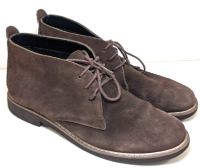 BATA Chukka Ankle Boots US Mens 9 Handmade Nubuck Leather Brown Lace Up Kenya