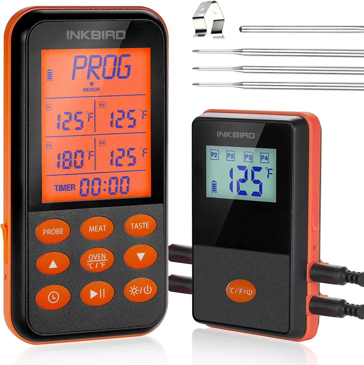 1500FT Wireless Meat Thermometer for Grilling Smoking, IPX5 with 4