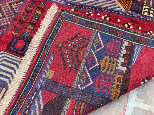 3x5 Oriental Antique Vintage Accent Rug Turkish Traditional Baluchi Wool Carpet - Picture 12 of 14