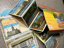 Lot/Set- Vintage Postcard Booklet Connecticut 1943 Hartford State Capitol 