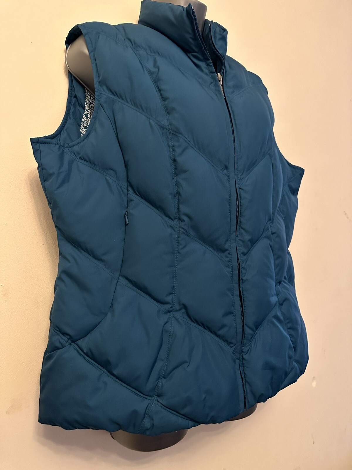 Per Una M&S Teal Blue Warm Gillet Body Warmer Water Repellent Zip