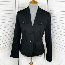 Victoria  s Secret Blazer Women 8 Black Body By Victoria Cotton Twill Jacket