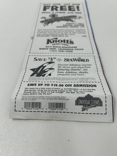 Vintage Knott's Scary Farm 24th Annual Halloween Haunt 1996 Souvenir Map Ticket! - Bild 13 von 20
