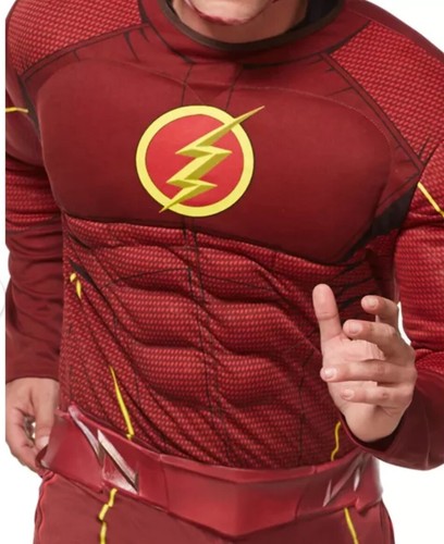 Rubie's The Flash Fastest Man Alive Men Extra Large Size With Face Mask and Belt - Picture 2 of 2