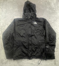 The North Face Hyvent Hooded Jacket Womens Size Medium Black Zipper Pockets