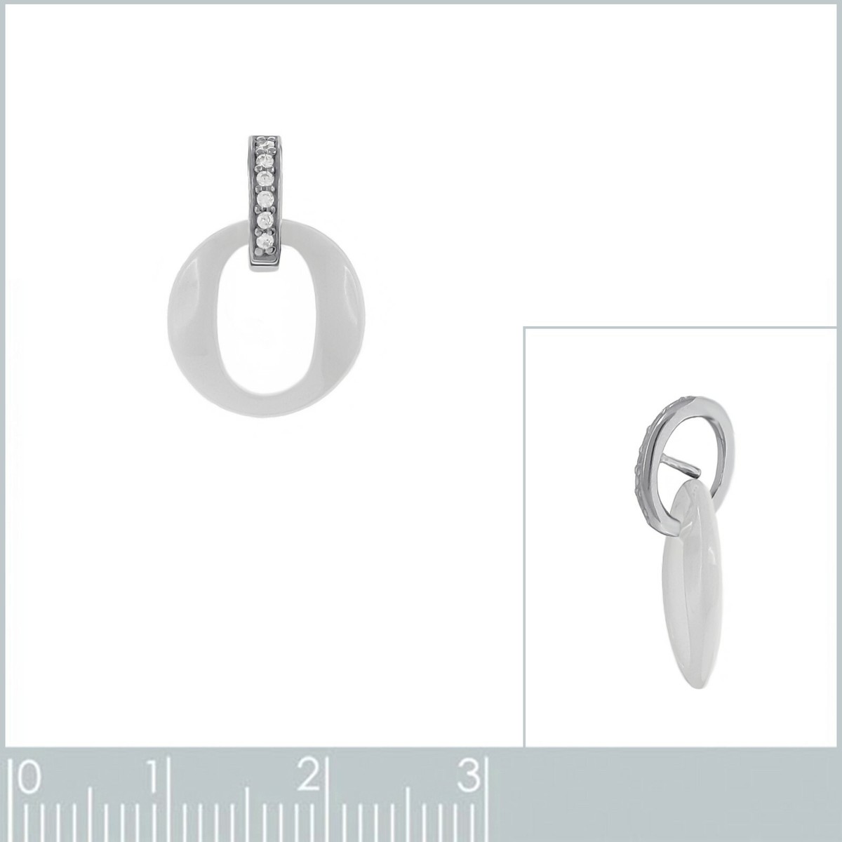 ACHETER Pendentif Argent rhodié céramique zirconium - Chaîne en Option ACHETER Pendentif Argent rhodié céramique zirconium - Chaîne en Option