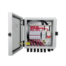 PV Combiner Box, 6 String Solar Combiner Box with 15A Rated Current Fuse, Sur...