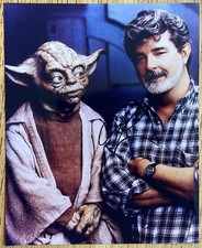 George Lucas autograph photo with Yoda (Star Wars) with COA