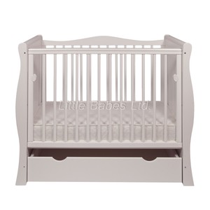 small grey crib
