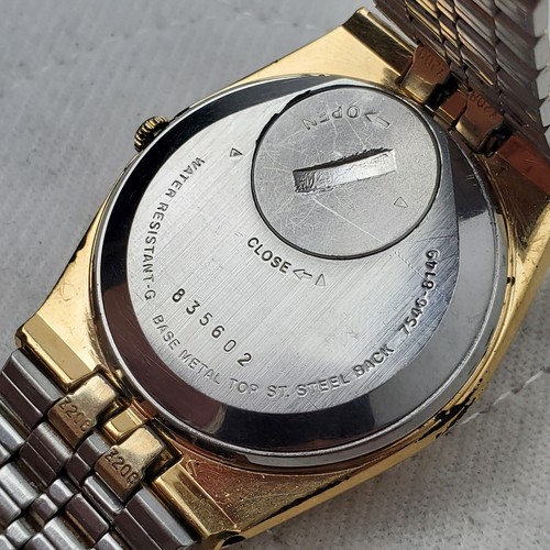 SELTENE VINTAGE SEIKO SQ 7546-8149 JAPAN QUARZ GOLDFARBENE HERREN UHR NEUE BATTERIE - Bild 8 von 11