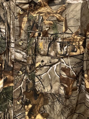 Browning Realtree Xtra Camo Button Up Long Sleeve Size Medium - Picture 2 of 7