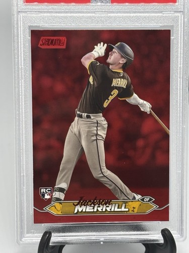 2024 Topps Stadium Club - Red Foil #50 Jackson Merrill (RC) San Diego Rookie - Picture 5 of 5