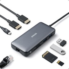 Laptop Docking Station Dual Monitor USB C Hub 8-in-1 4K 85W PD 1Gbps