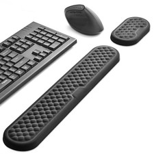 Keyboard Mouse Wrist Rest Set Memory Foam Ergonomic Pad Support Cushion Black