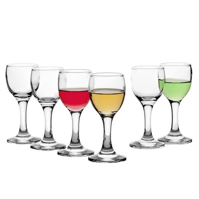 Pasabahce Premimum Shot Glasses Set of 6 - Bistro 6 Count (Pack 1), Clear 