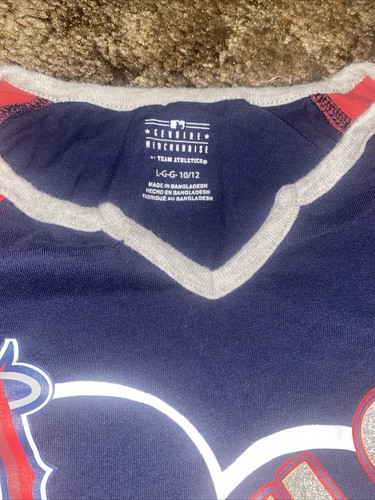 angels baseball girls genuine merchandise glitter heart youth size L 10/12 - Picture 3 of 4