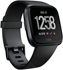 Fitbit FB504GMBK Versa Smart Watch - S  L Bands Included Open Box 