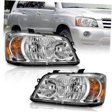 Headlights OE Replacement Clear Lens I Chrome Housing I Amber Reflector