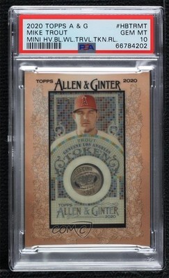 2020 Topps Allen & Ginter's 1/5 Mike Trout #HBTR-MT PSA 10 GEM MT 2k3