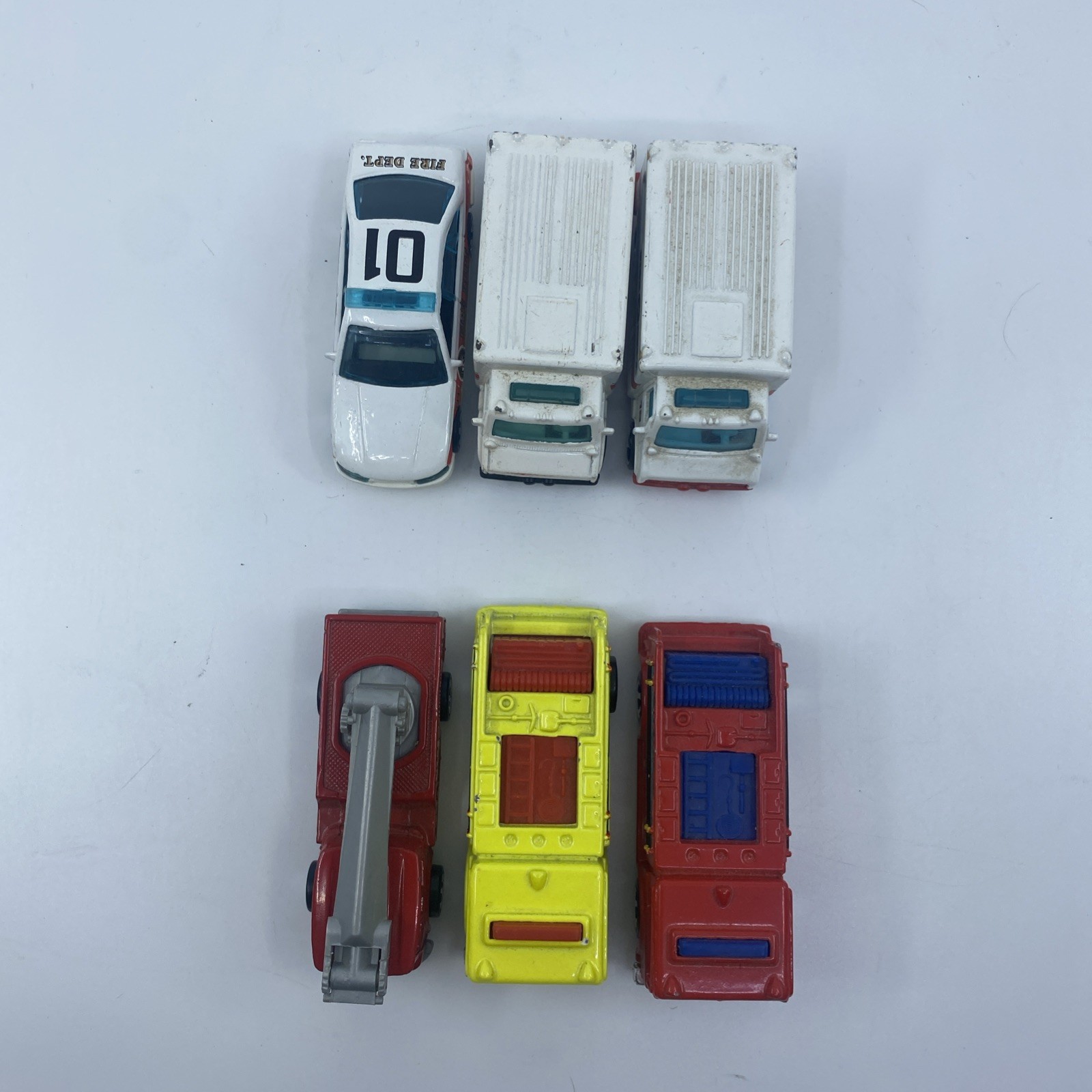 Vintage Hot Wheels Set of 6 Emergency Vehicles - See Description for Details