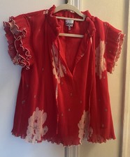 Ganni Lollipop Pleated Top Size 34 Medium MINT