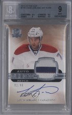 2011-12 Upper Deck The Cup Rookie 52/99 Louis Leblanc BGS 9 MINT Patch Auto 0c3