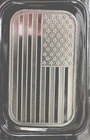 1 oz .999 Fine Silver Bar American Flag Design