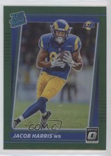 2021 Panini Donruss Rated Rookie Optic Holo Green Preview Jacob Harris bp9