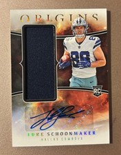 2023 Panini Origins - Rookie Jumbo Jersey Autographs Luke Schoonmaker Cowboys