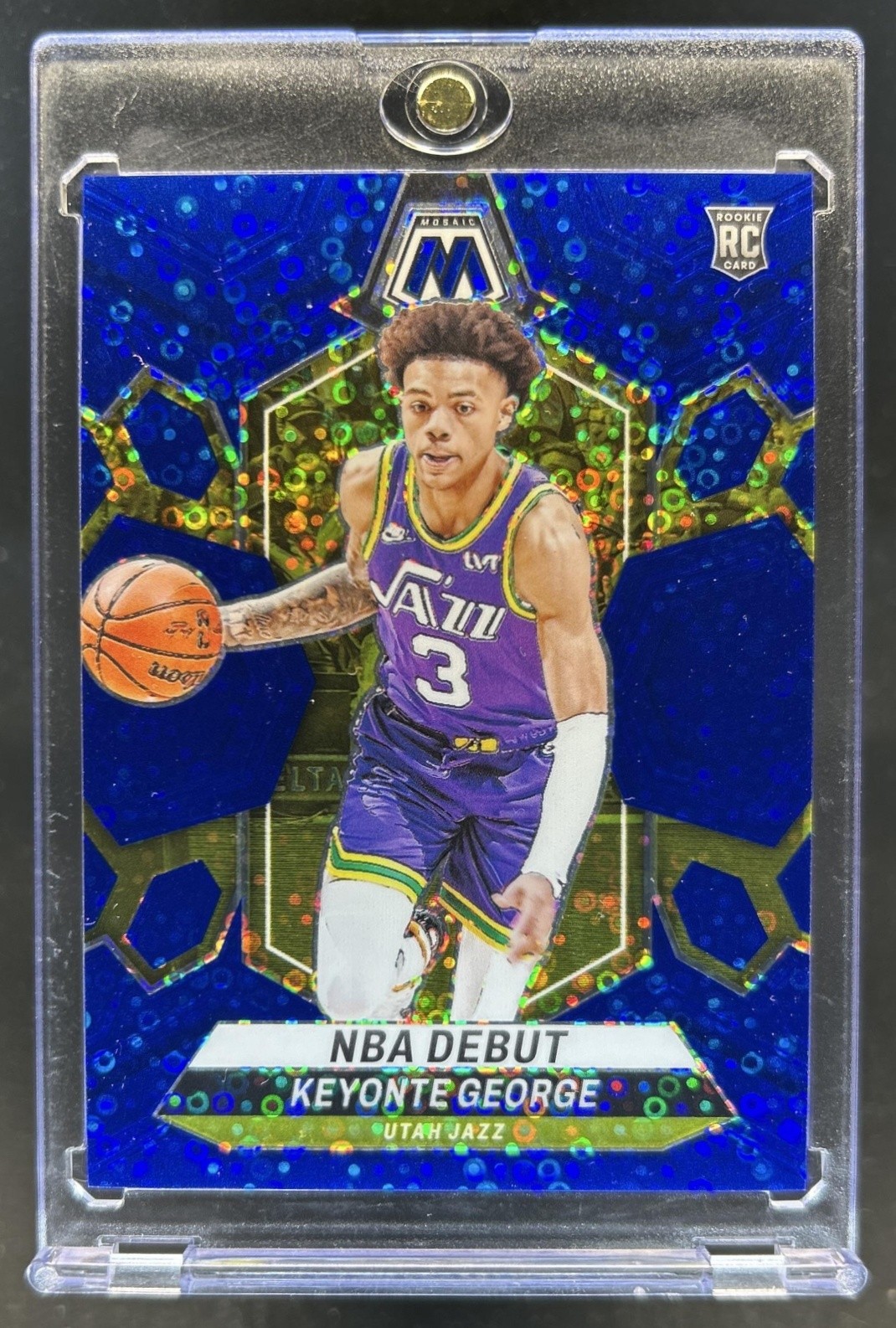 2023-24 Panini Mosaic Keyonte George RC Fast Break Blue NBA Debut #/85 Jazz