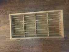 Wooden Cassette Shelf Storage Rack Organizer, Napa Valley