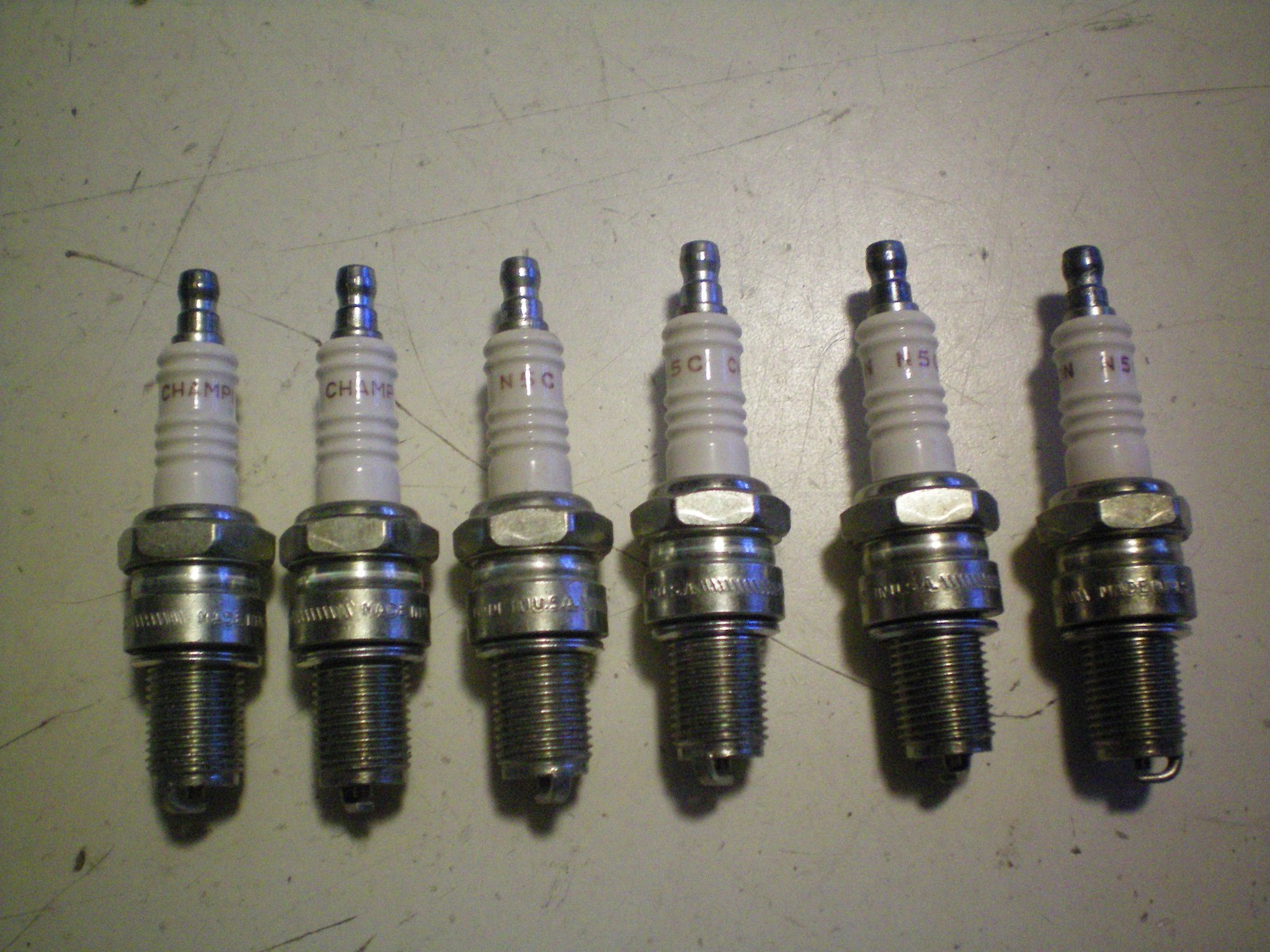 CHAMPION QUANTITY SIX  OF  #N5C / #120  SPARK PLUGS , FREE SHIPPING