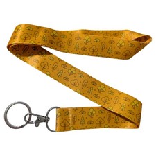Autumn Trees Yellow Keychain Lanyard