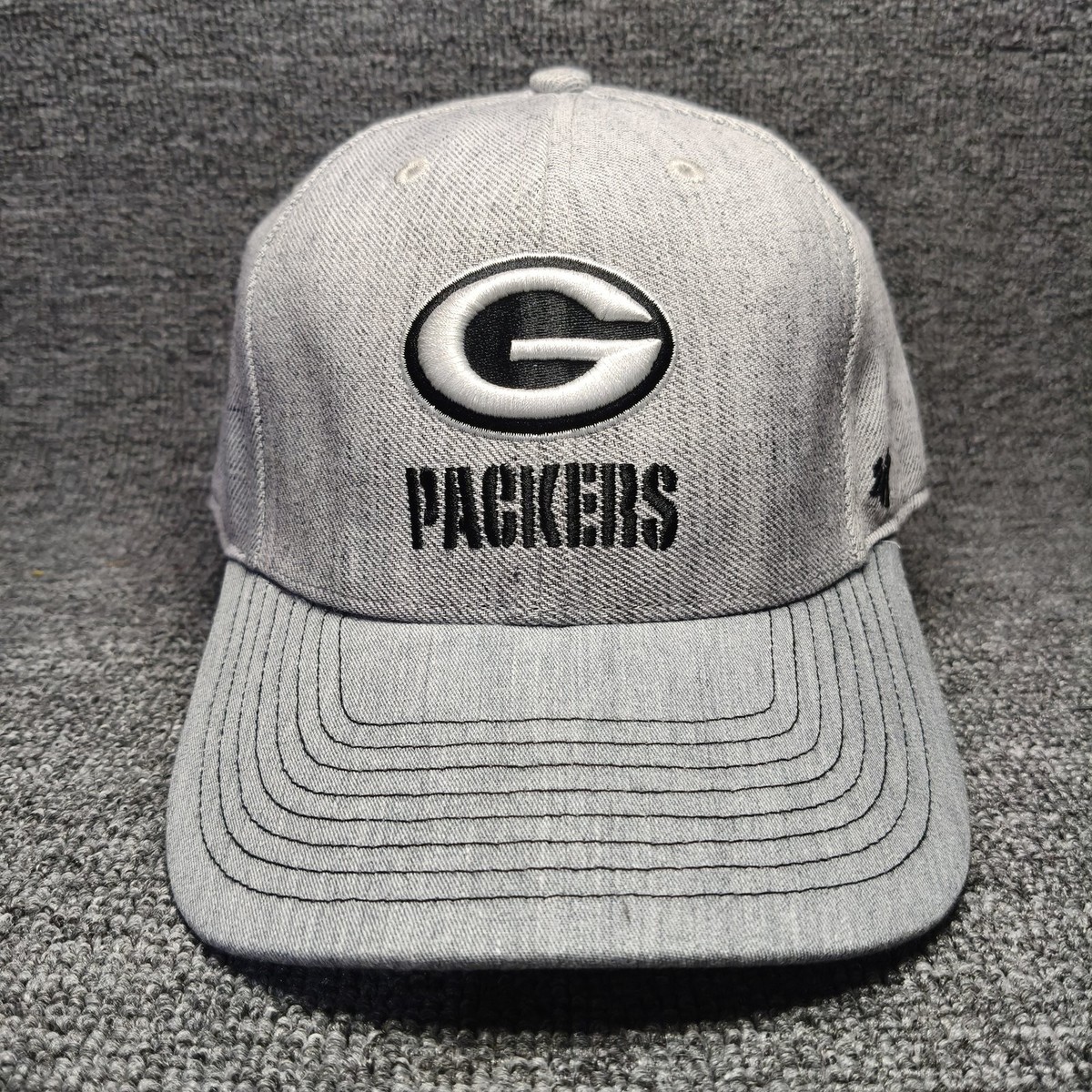 '47 Brand Green Bay Packers NFL Gray Curved Brim Snapback Cap