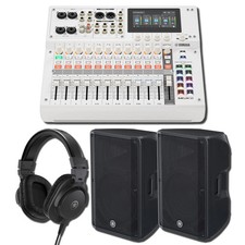 Yamaha MGX12 W 18-Ch Digital Mixer w/ 2x DBR15 1000W Speakers  HPH-MT5