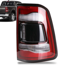 LED Tail Light Black Cover with Blind Spot Compatible with 2019-2023 Dodge Ram 1