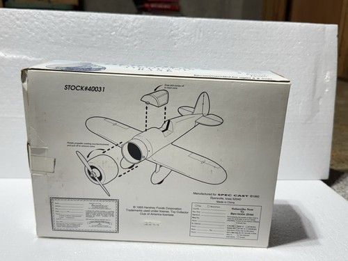 Hershey's Travel Air Plane Diecast Metal Bank Limited Edition 1992 Spec Cast - Picture 13 of 13