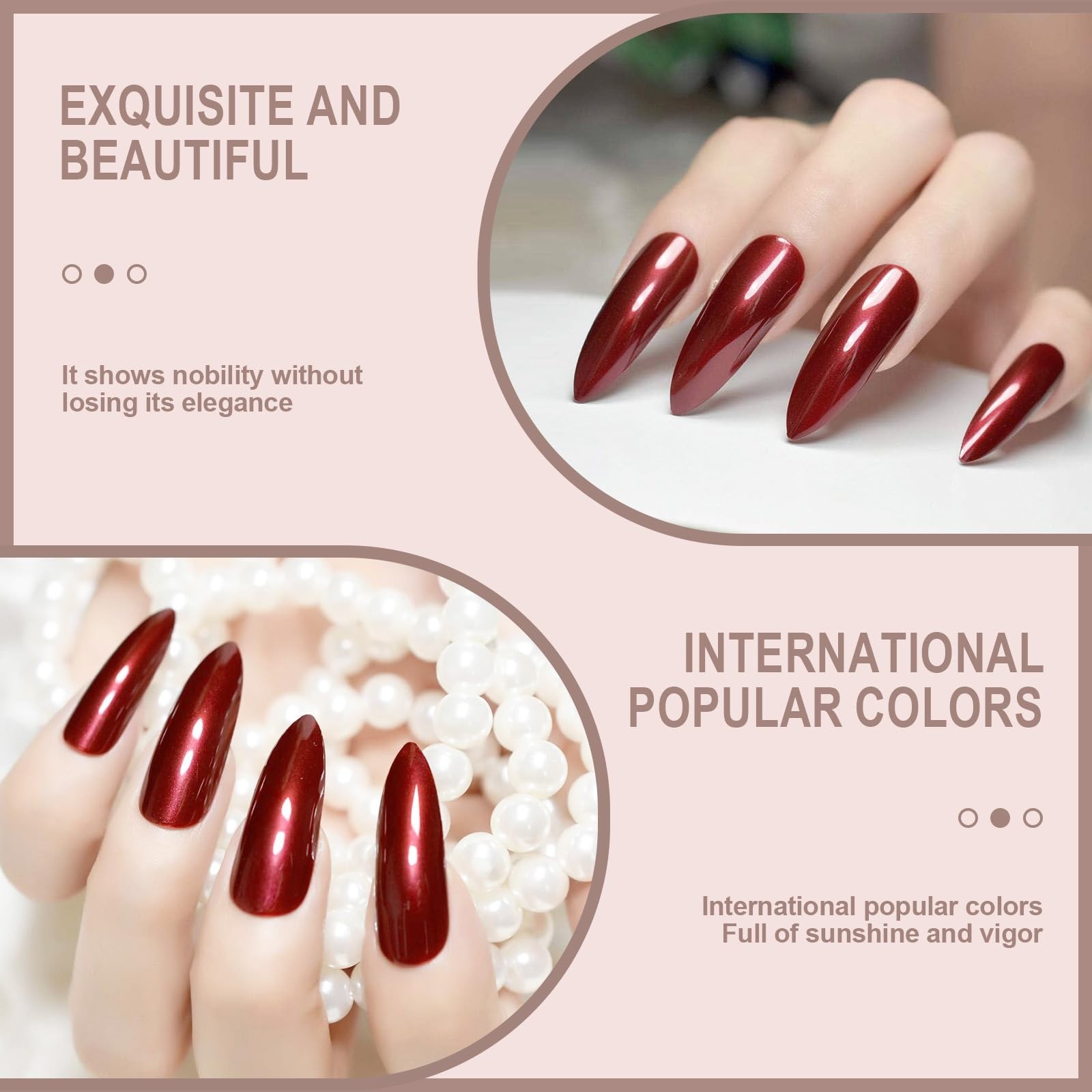 Artdone Chrome Nail Powder Kit, 16 Colors Iridescent Pearl & Mirror Effect