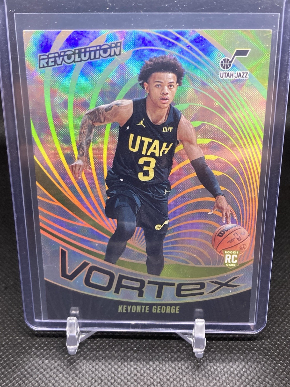 2023-24 Panini Revolution Basketball Keyonte George Vortex GALACTIC CASE HIT RC