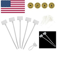 1000 Pcs Write on Tags Wire Zip Ties Cable Mark Tags Nylon Power Marking Labe...