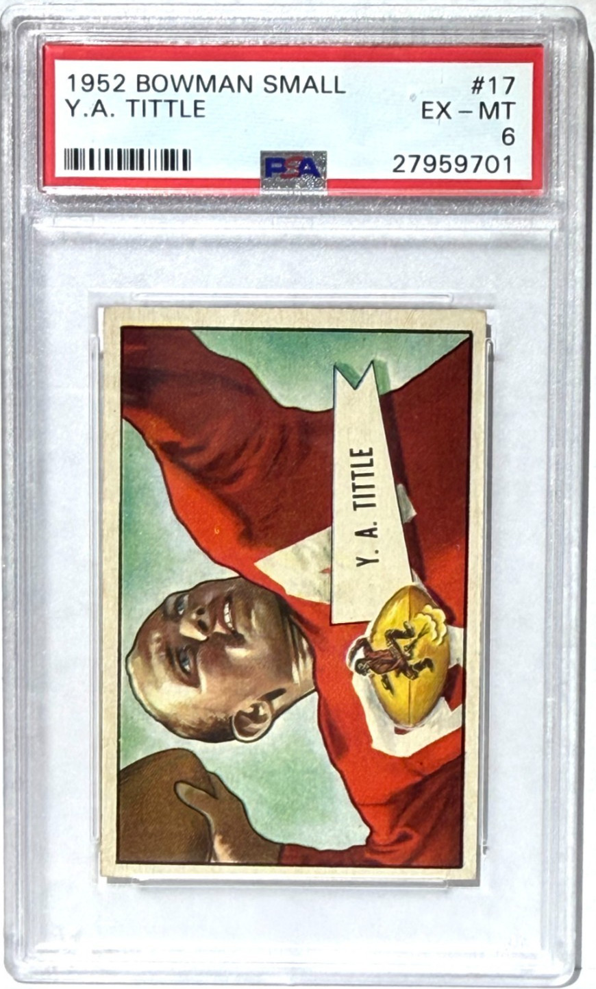 1952 Bowman Small Y.A. Tittle #17 PSA 6