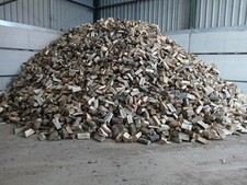 Netted logs, firewood, kindling, coal, firewood processor and log splitter 