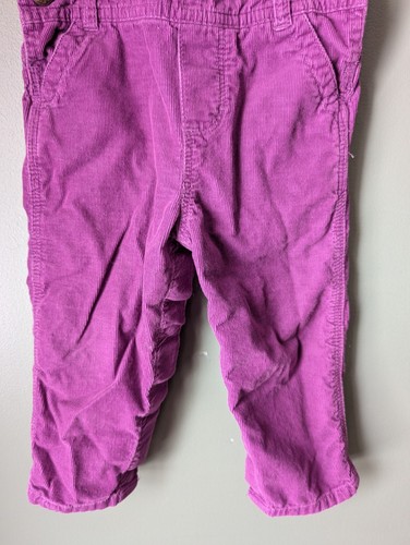 Salopette gilet viola in velluto a coste OshKosh B'gosh bambina taglia 18 mesi - Foto 4 di 9