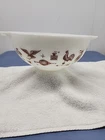 Pyrex Early American 443 Cinderella Bowl 2.5 Qt Brown on White Vintage 1960s USA