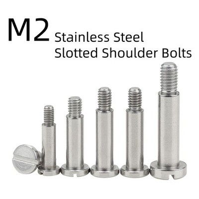 M2 Schlitzschraube schulterschraube Edelstahl V2A A2 VA mit Teilgewinde & Schaft