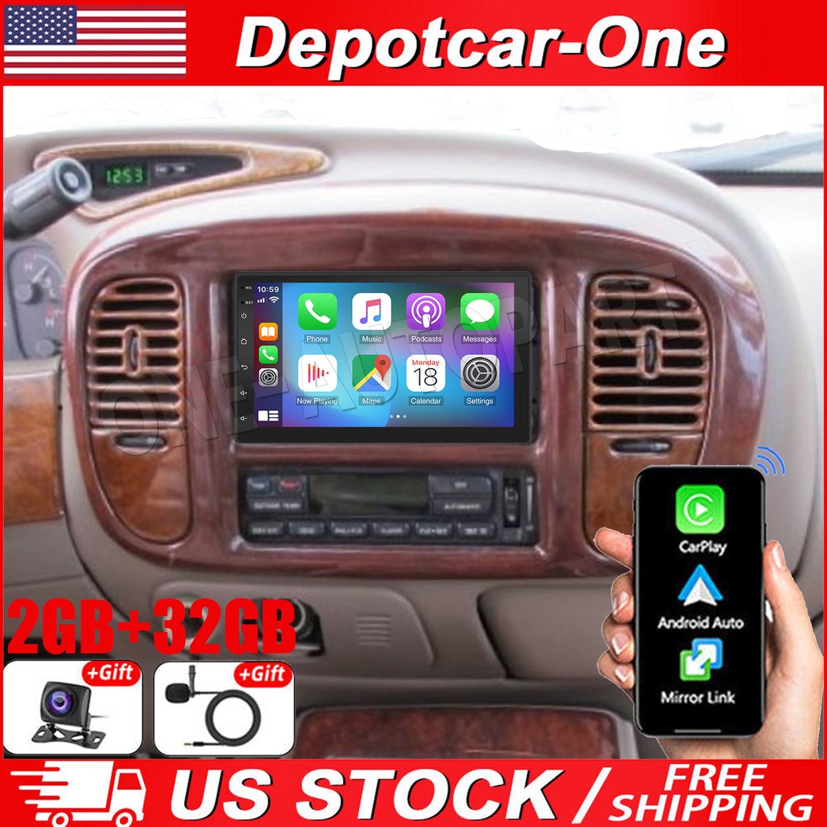7'' Car Radio Stereo For Lincoln Navigator 1998-2002 Android 13