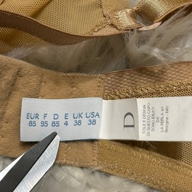 Le Perla 38D Bra Tan Villa Toscana Underwire Back Closure Sheer Cup